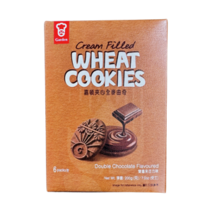 GARDEN CREAM FILLED WHEAT COOKIES DOUBLE CHOCOLATE FLAVOURED