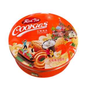 HUA MEI RED TIN COCONUT BUTTER COOKIES